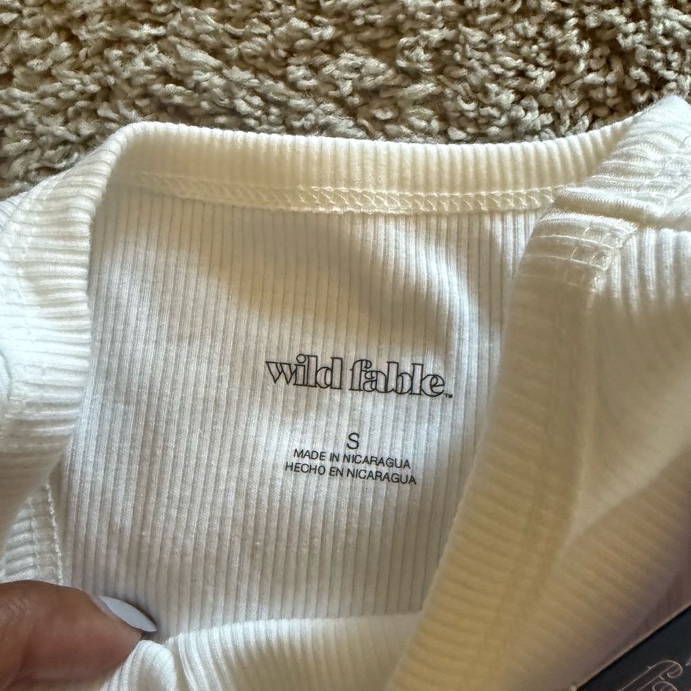 Wild Fable Ribbed White Top (2 tops for $8.00) when you purchase